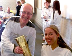 Olympic Torch and White Ribbon