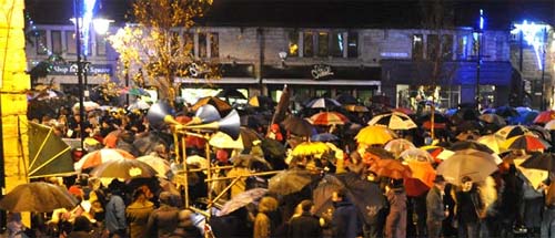 Carols in the rain