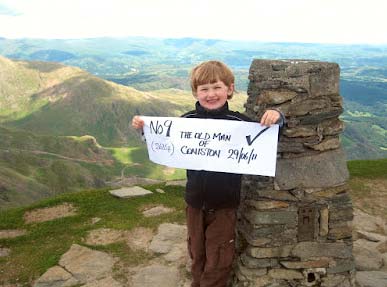 Jack Anderson of Hebden Bridge, aged just seven, is one of those who hope to complete the walk on Saturday 16 June. Jack has already climbed to the top of 15 mountains, including the highest in Scotland, England and Wales.