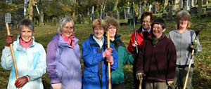 Members of Wadsworth Environment Group at their Wainsgate Graveyard Tidy-Up on Saturday 10th November