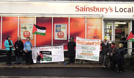 Protest at Sainsbury's Mytholmroyd