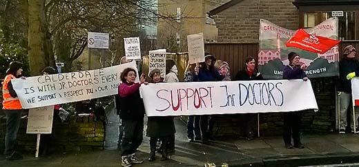 Calderdale Royal Hospital picket