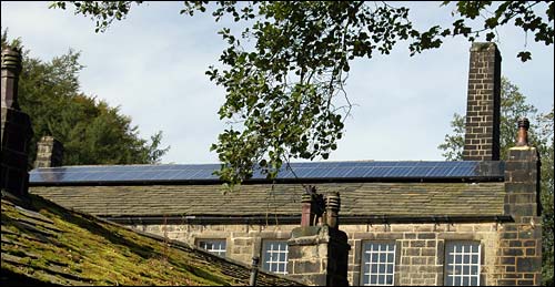 The solar panelled roof