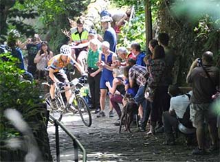 Cycling up the Buttress